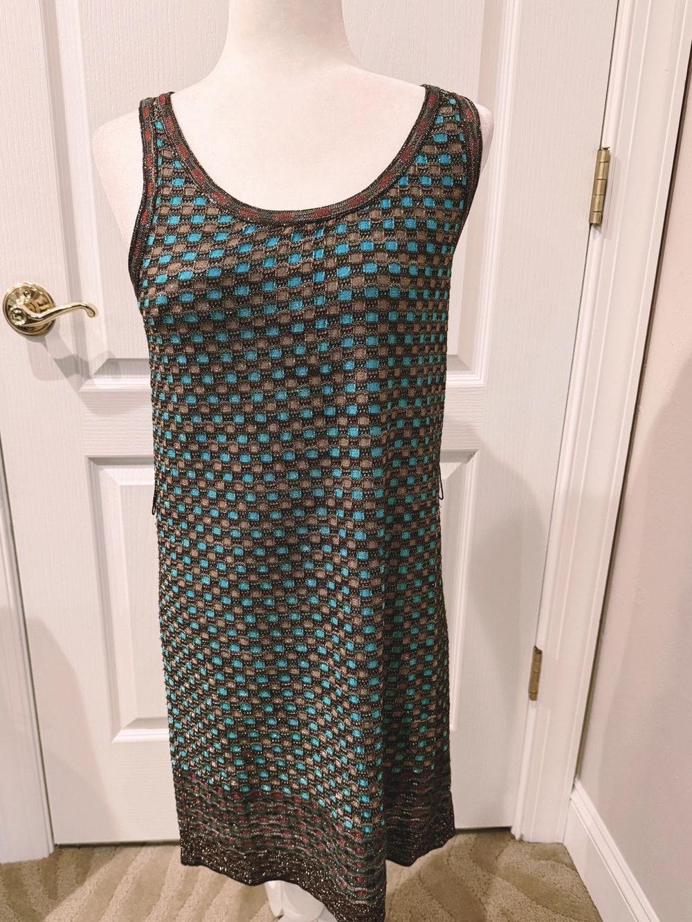 Vintage Missoni Sleeveless Dress with Matching Long Cardigan